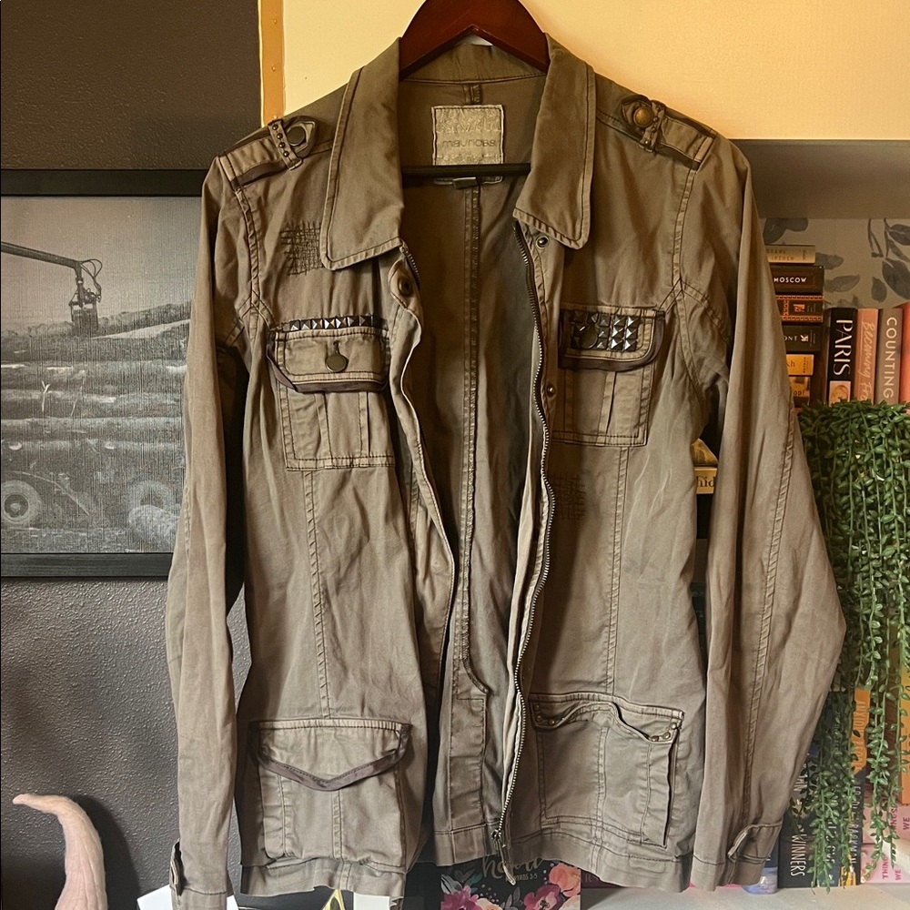 Maurices Women's Olive Bomber Jacket
